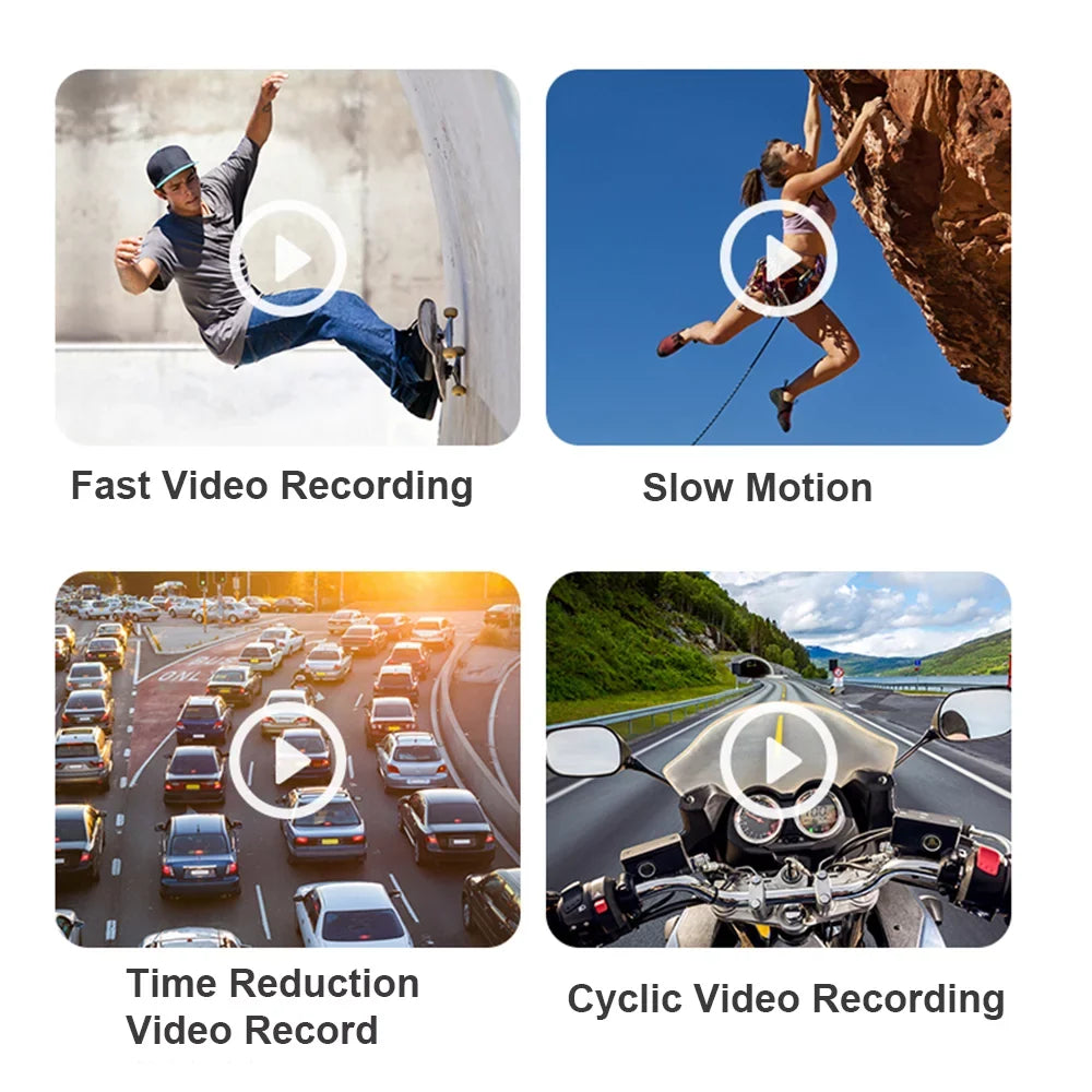 EP6 Recorder Video WiFi Wearable Camera Andoer Camcorder 4K Webcam 1080P Vlog Hands-Off Camera 60FPS Camera Camera FHD Head Mounted