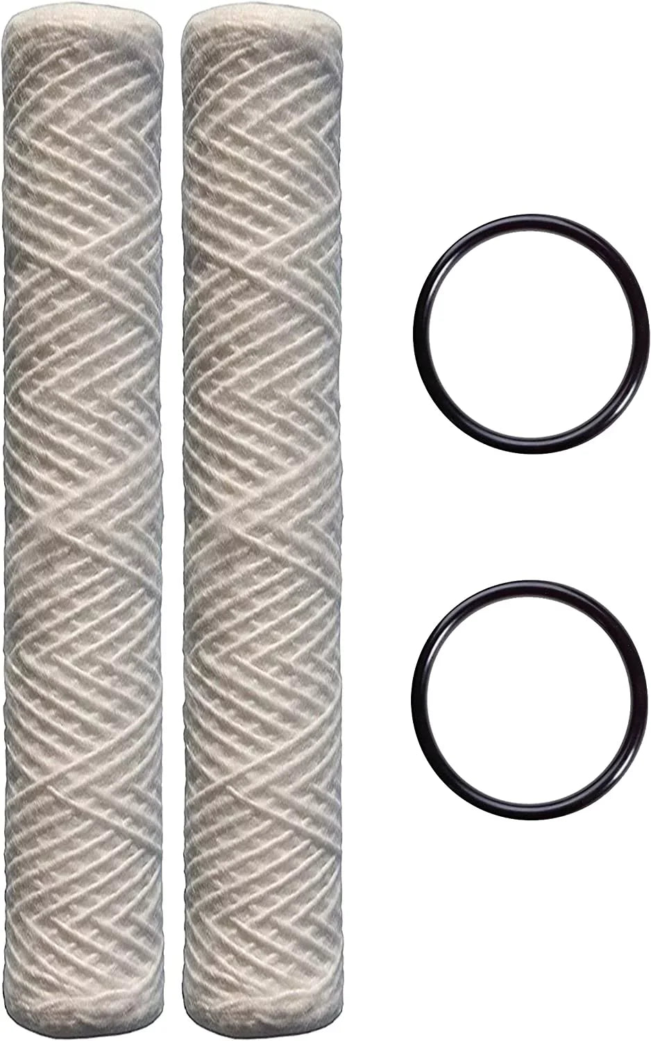 Any Universal SF10-20 inch Compatible with Watts P5-20, | 2.5" x 101-230, 20" 20 CFS Water Unit SWC-25-2010, (6) Filter CFS124-C20 PD-5-20, | RO Replacement String Sediment HDX AP110-2C, Wound for