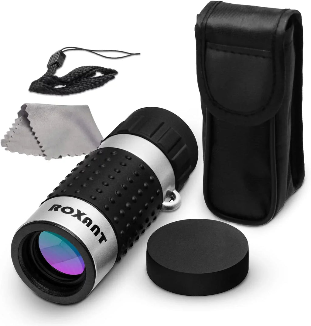 '- Monocular, Telescope High Adults, Telescope High Roxant Cleaning Handheld Monocular Monoculars Pocket Strap Cloth, Includes & Light Telescope - Neck Compact Definition Powered Ultra for