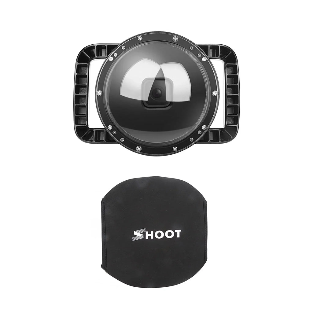 Case Wide for Angle SHOOT Camera 45m Protective 180° Waterproof Camera Handle Replacement Dual Dome 9 XTGP559 Port Waterproof Case