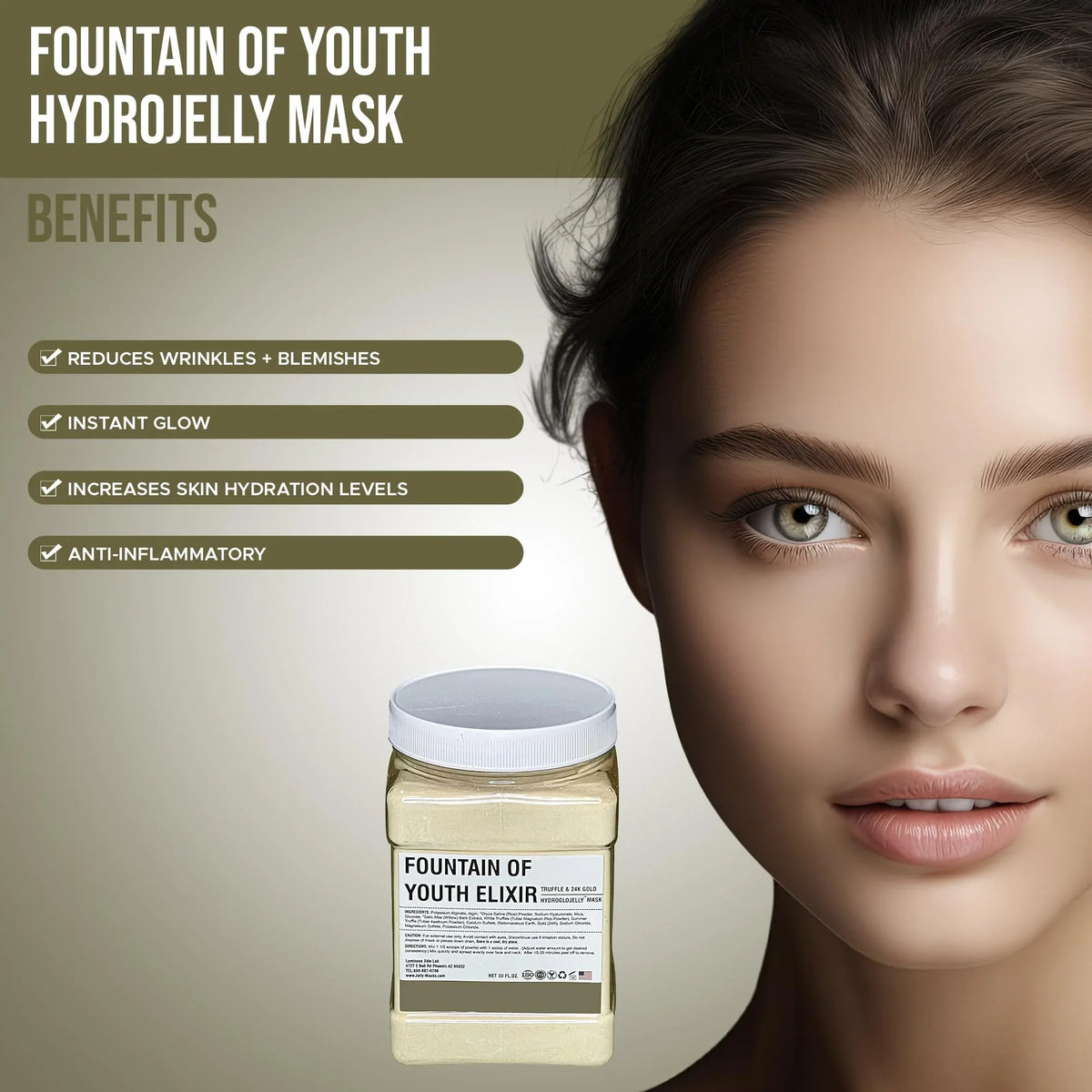 Spot, Jelly Reducing Elixir Peel Mask, off Fountain oz fl Skin 30 Anti-Aging, Facial of Luminous Dark Lab Skin Mask, Youth Types, All