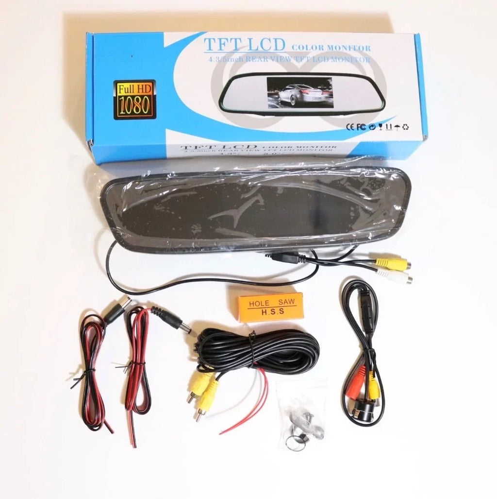 Up 4inch Back W Camera, To Ignition Canadamotorking Wires Hold JPH-4C303 Camera, Bracket Rear View Coil Mirror 4AMCA