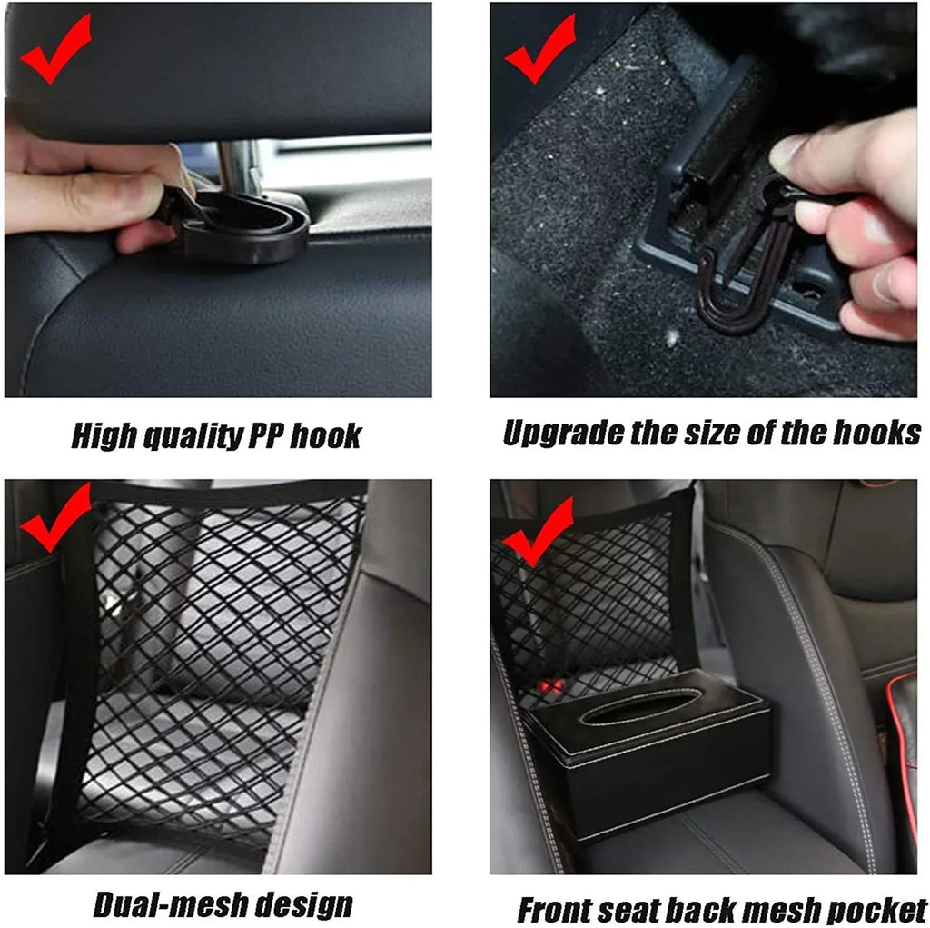 Barrier Pets DYKESON Bag Organizer for Pet Divider Auto Safely Car with Install, Mesh for Cars, Car Stretchable with -Easy Net Universal SUVs & Baby Children Safety Dog Driving Barrier Storage
