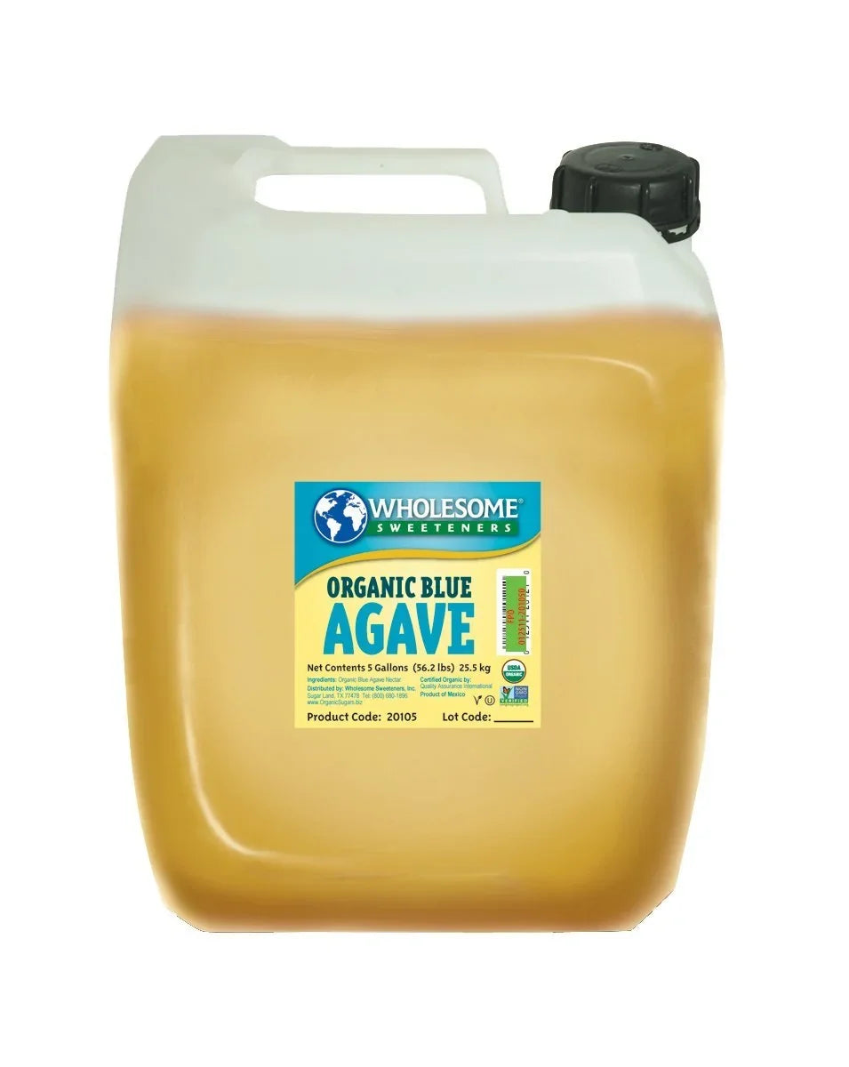 Blue Organic Agave, Gallon Sweeteners Wholesome 5 Jug