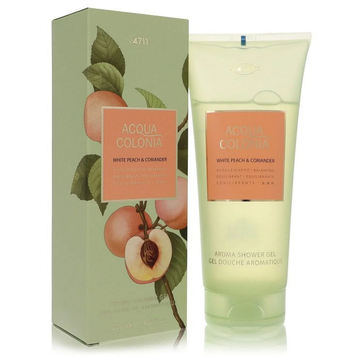 Gel Women for 6.8 4711 Coriander & oz Colonia Peach Acqua by White Shower 4711