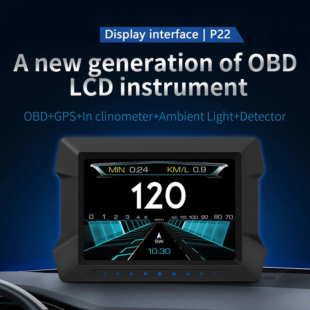 and P22 Slope Diagnostic Multi-Functions Driving Universal Car Trip OBDⅡ Vehicles All Computer Speedometer HUD Meter Computer Car Digital for Overspeed Gauge,
