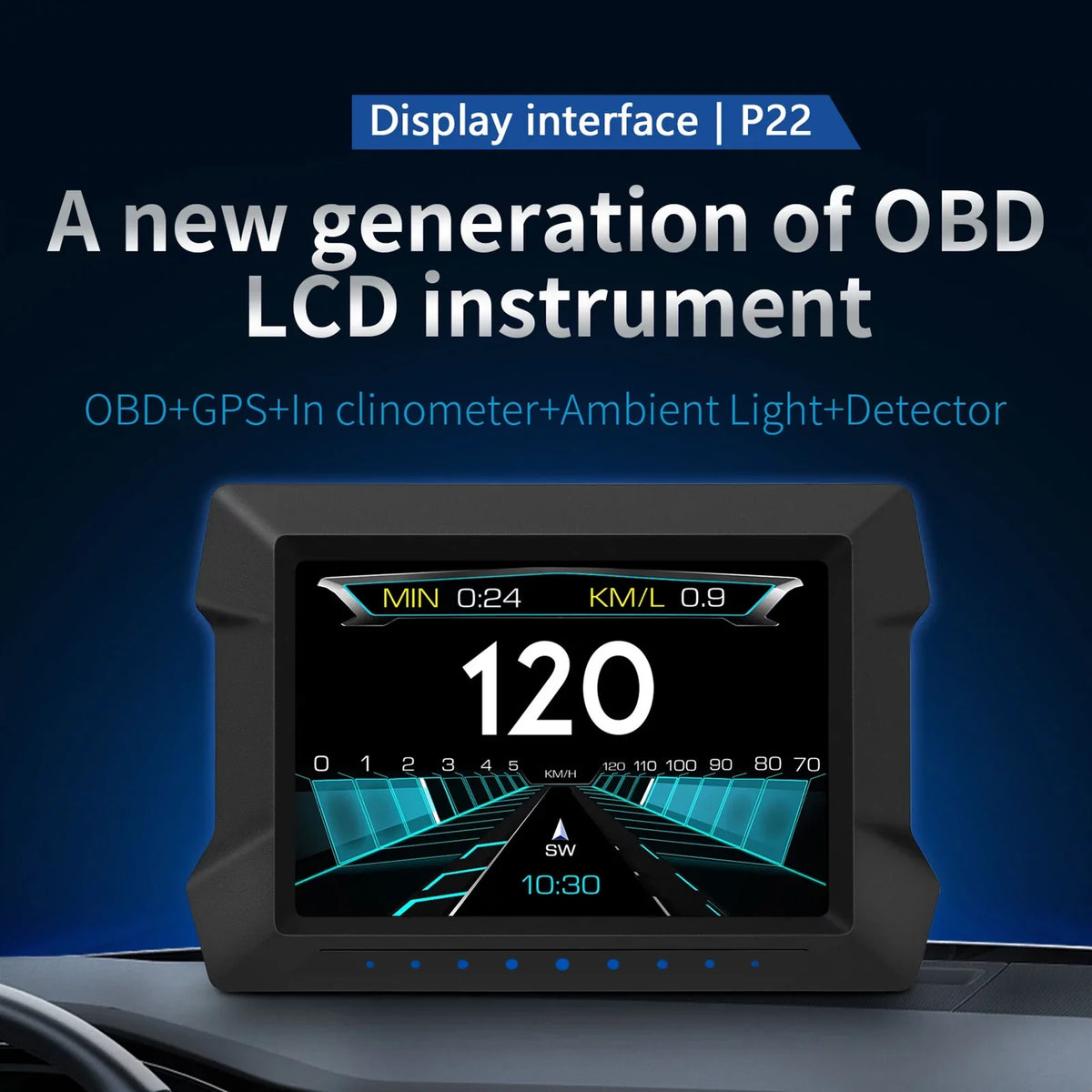 and P22 Slope Diagnostic Multi-Functions Driving Universal Car Trip OBDⅡ Vehicles All Computer Speedometer HUD Meter Computer Car Digital for Overspeed Gauge,