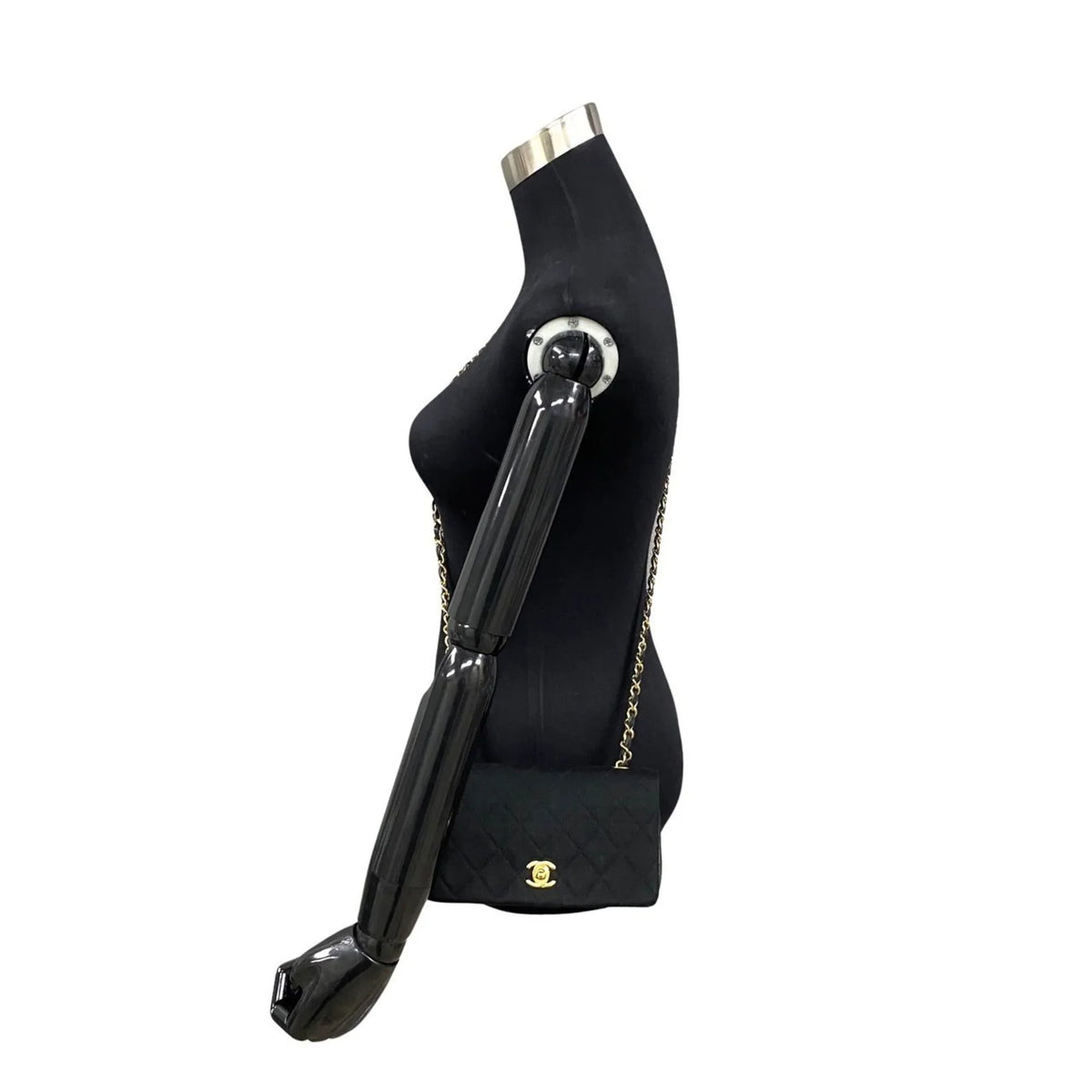 73960 Full Matelasse Lambskin CHANEL Cotton Shoulder Flap Bag (Good) Turnlock Chain Pre-Owned