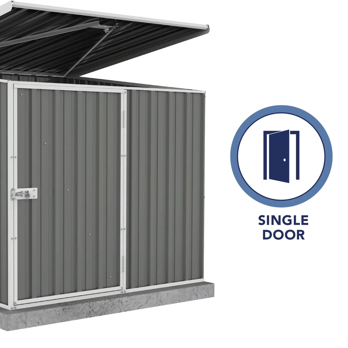 '- Pool x 5 ft. Gray Multipurpose Absco Pump Woodland AB1070 5 Metal Shed