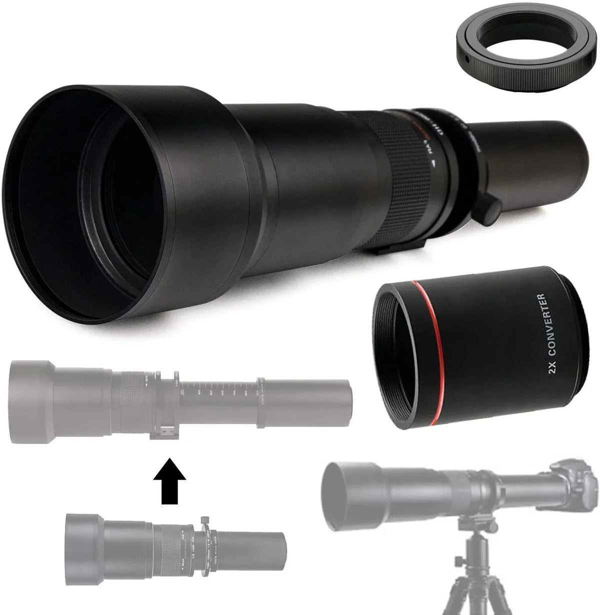 a6300, 1300-2600mm) a7R, a6600, Optics a6100, 5T, NEX-7, Zoom More a6500, 2X- Commander a5100, for HD a6000, 5R, a9, Telephoto a7, a7S, 6, f/8-16 Sony 650-1300mm & 3N a3000, 5N, Lens (w/