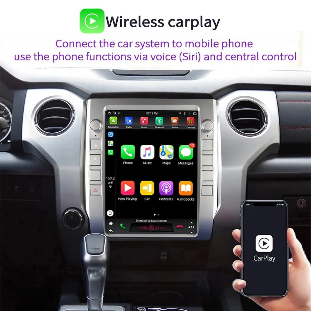 For Auto Android Tundra 2014-2020 , , Player Carplay Car Multimedia Head Toyota 4GB+64GB Radio Stereo Inch Car Built-in Unit Android 12.1