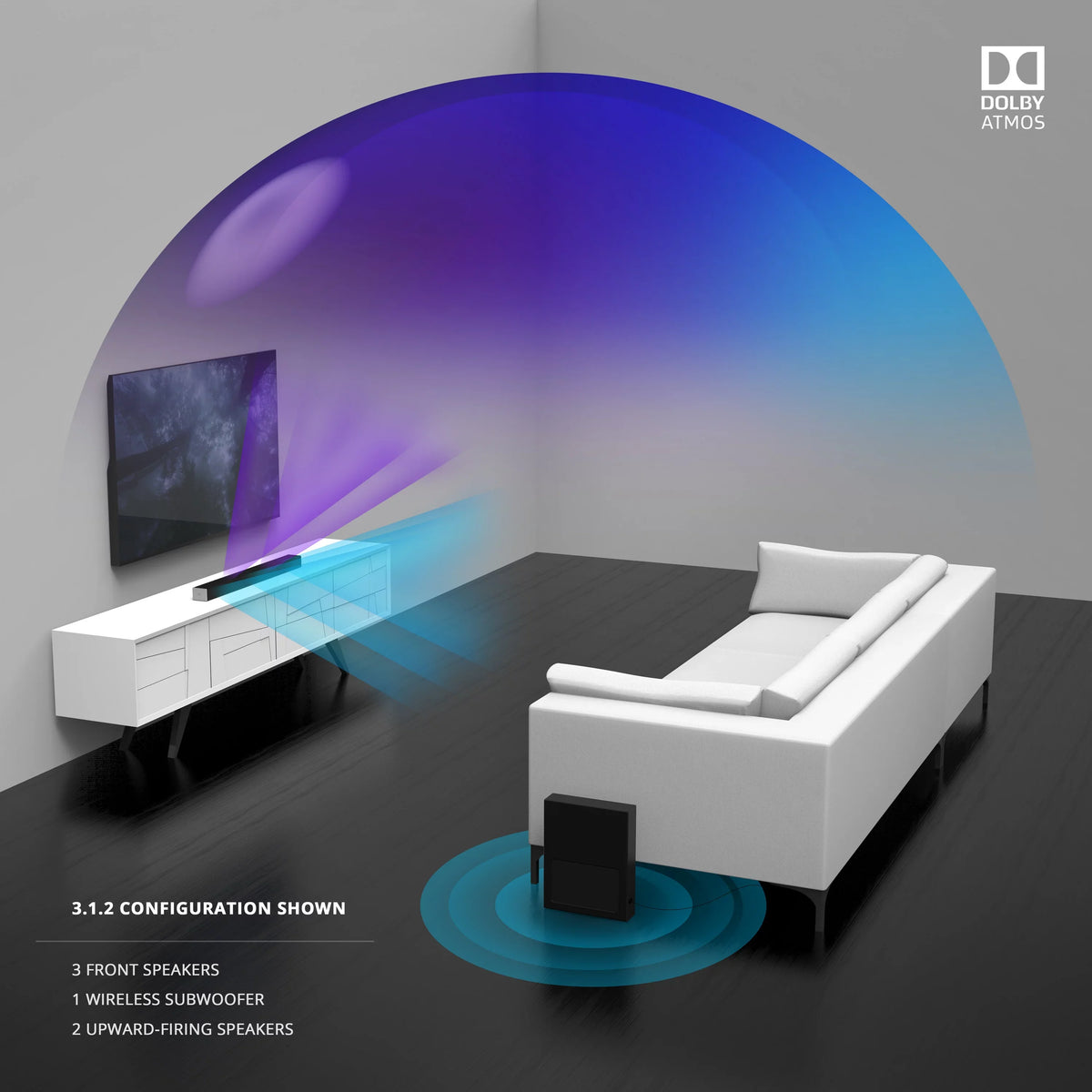 VIZIO System Premium with Atmos® Home Sound 3.1.2 Theater Dolby SB36312,