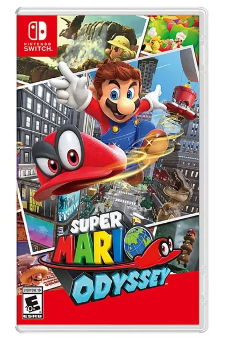 Charger Mario Nintendo & Joy-Con Odyssey Console with Game Switch Gray Dual