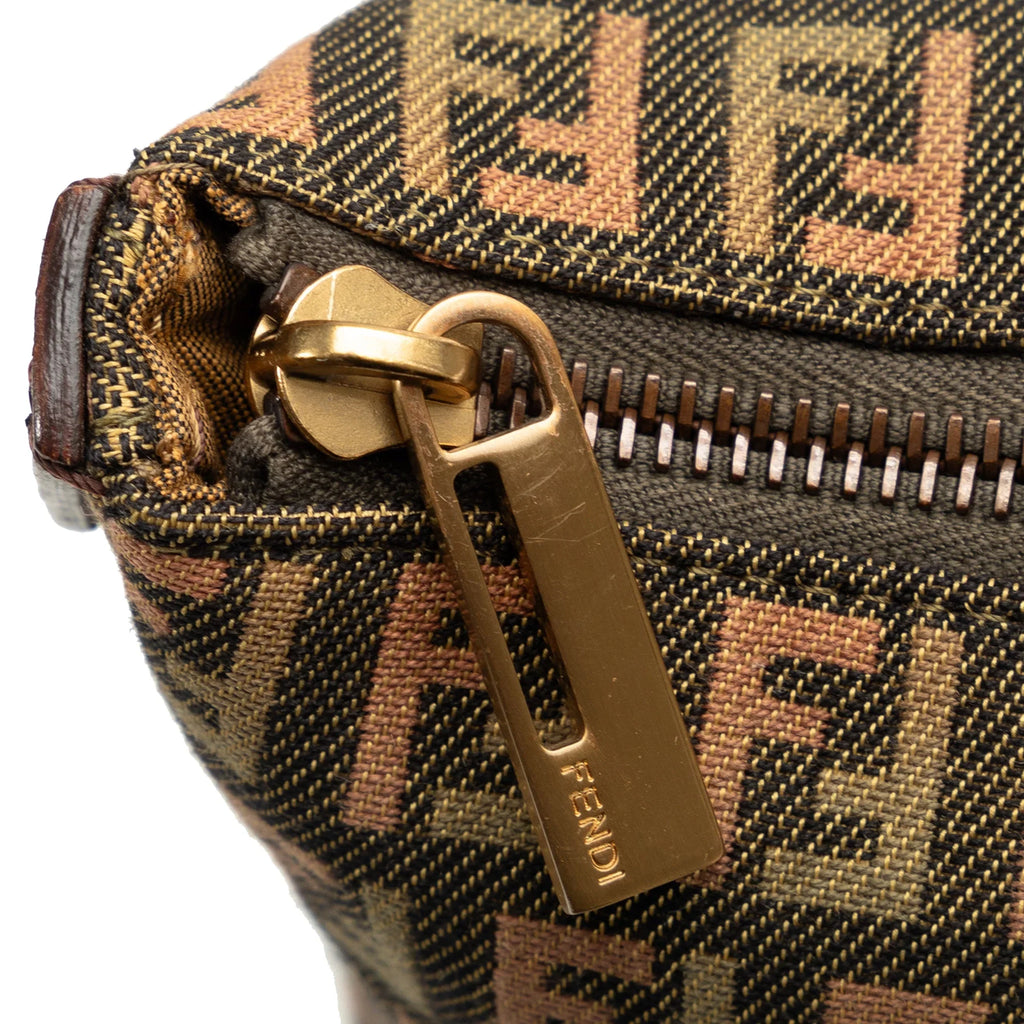 Bag Tote Tote (Good) Zucchino Pre-Owned Unisex Roll Braided Fendi Canvas Authenticated Fabric Green