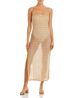 Mare Cover-up Dress Missoni (48, Maxi Women's Crochet White/Gold) Swim