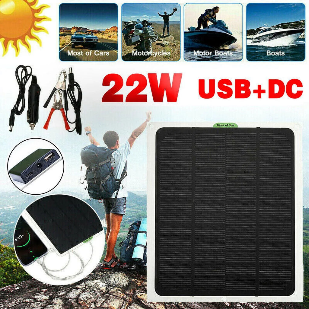 '- Charger Powered 22W Charge Solar RV, - Charger & Intelligent Automobile Panel-Built Solar etc… 12V Portable Maintainer MDHAND Battery in for Controller-Solar Car