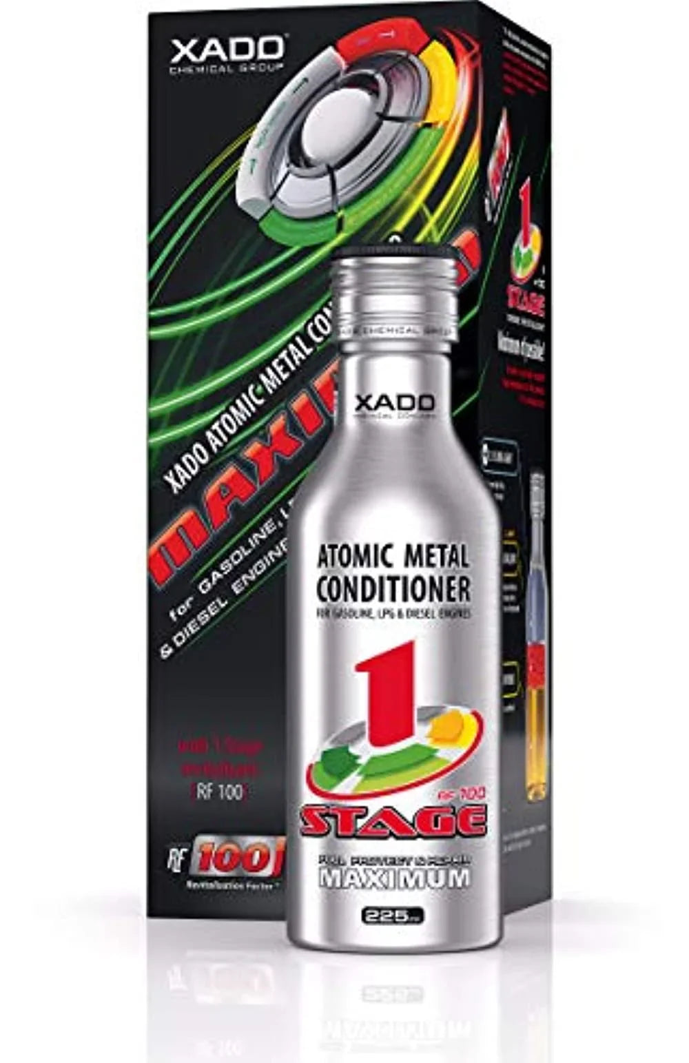 Atomic Engines 1 Revitalizant LPG Treatment and Xado Stage Conditioner Gasoline with Diesel Additive and for Maximum Metal