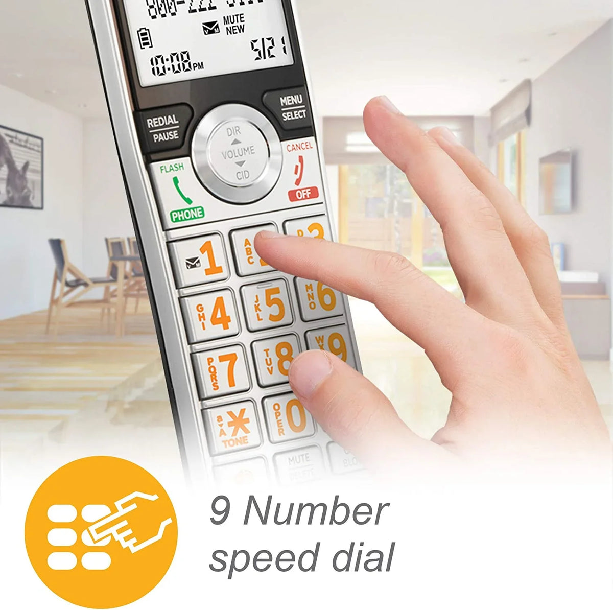 DECT 6.0 Corded/Cordless /Silver CL84107 Blocker, Handset Phone with 1 AT&T Expandable with Call Smart
