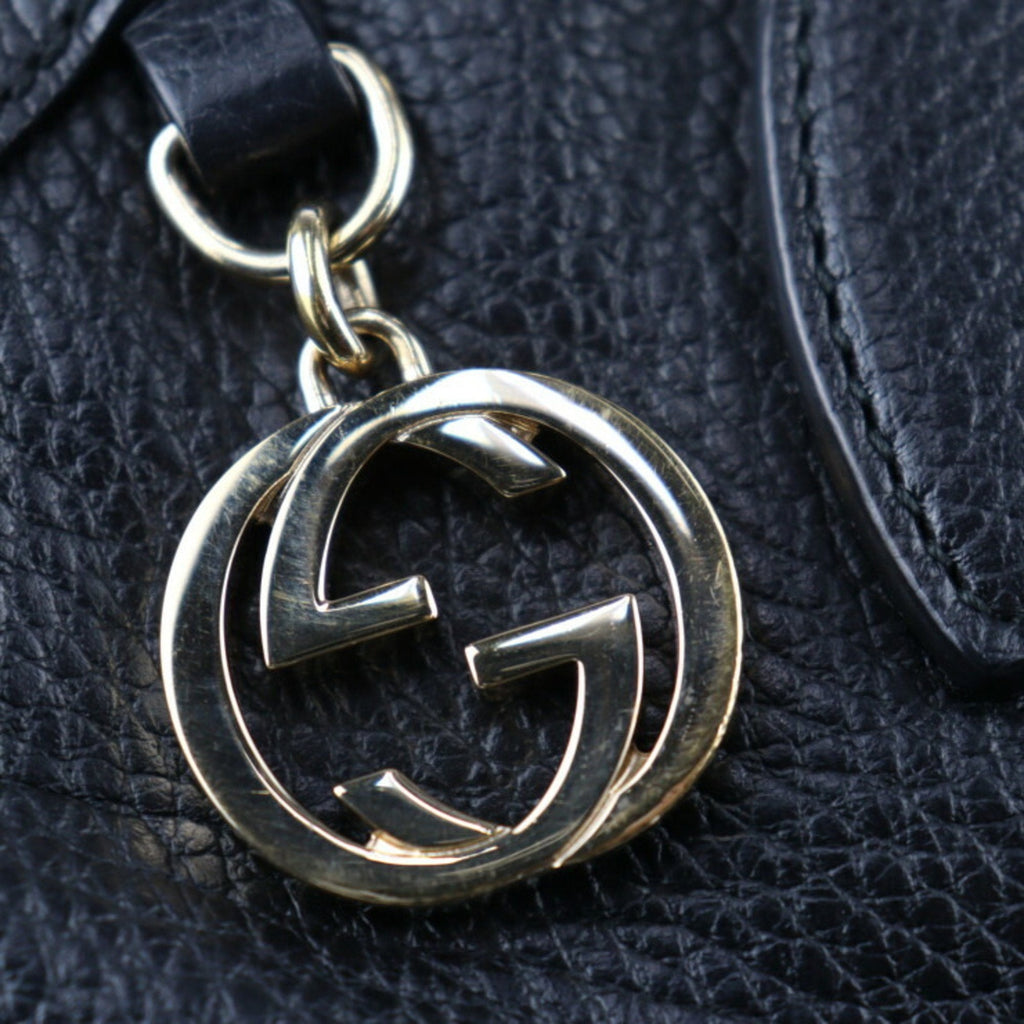 Leather Handbag Bag GUCCI (Good) Pre-Owned G Interlocking 2WAY Hardware Shoulder Gold 449651 Gucci Tote