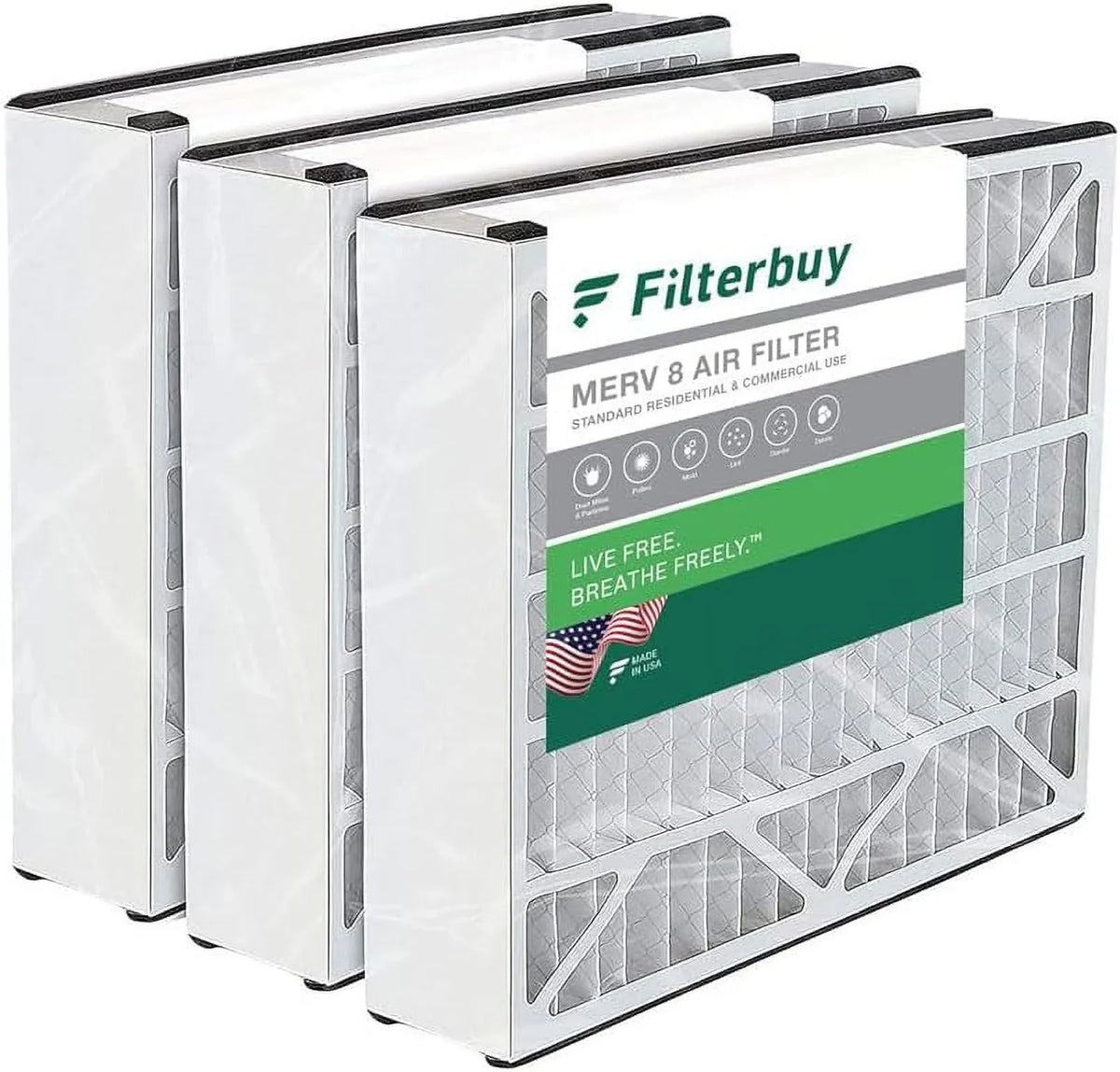AC Trion Air Filters Air 8 HVAC 255649-103 Furnace Filterbuy MERV Bear Pleated (3-Pack) for 20x20x5