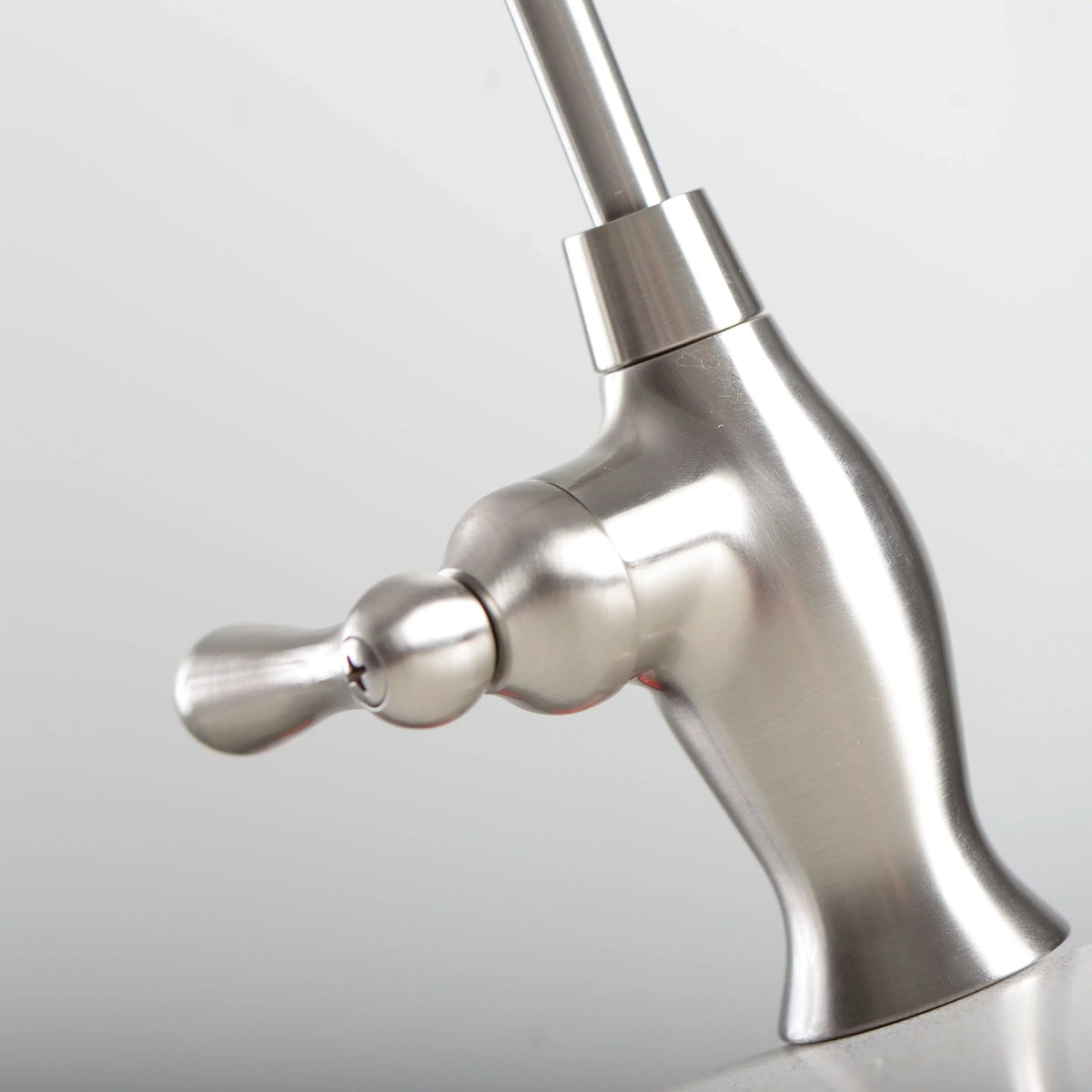 Brushed Non-Air Ceramic Nickel Euro-style Faucet Gap Disk NSF Long-reach -