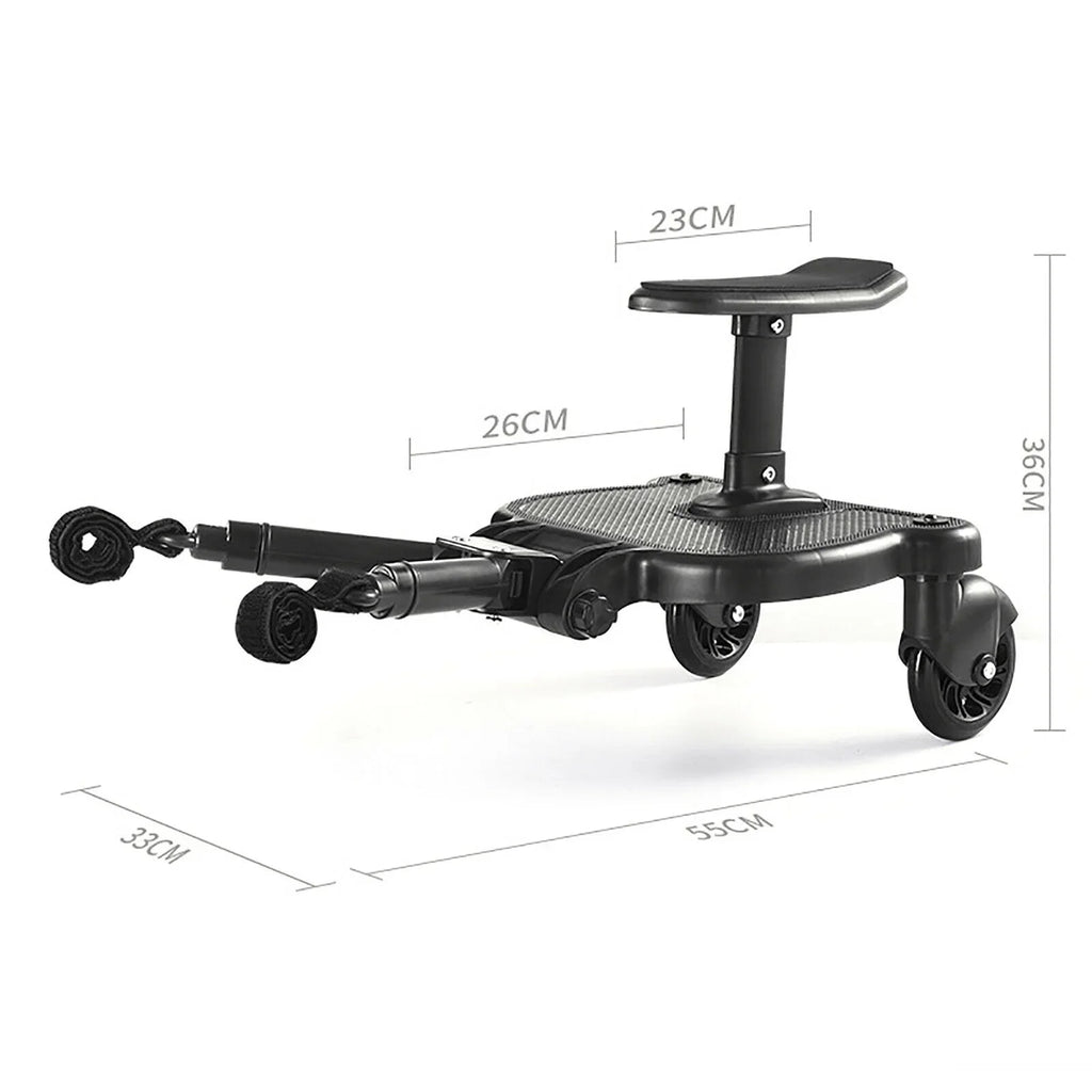 Seat Ride PP In Board Anti-Slip Pedal Pushchair Board 1 2 Pedal Board with Stroller Auxiliary Universal Connector Wheeled Stroller 25kg Adapter Seat Buggy Buggy Eco-friendly Board