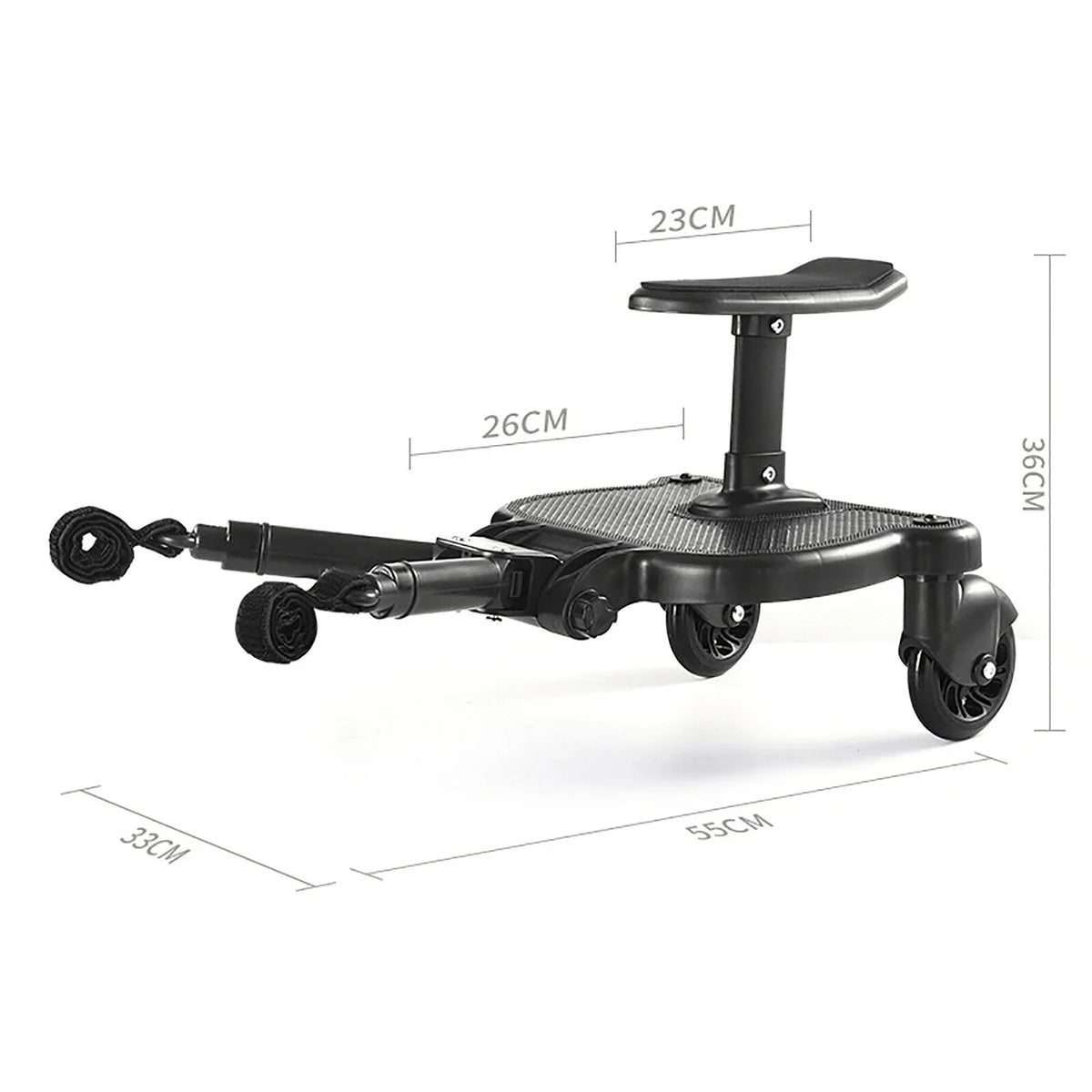 Seat Ride PP In Board Anti-Slip Pedal Pushchair Board 1 2 Pedal Board with Stroller Auxiliary Universal Connector Wheeled Stroller 25kg Adapter Seat Buggy Buggy Eco-friendly Board