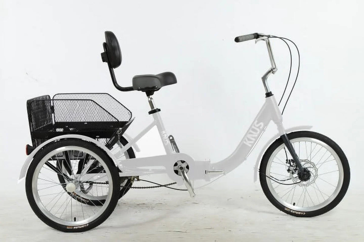 with lb. Tricycles Adults Seniors Basket, for 24 7 for Large Tricycle,400 Inch, Adult Speed Rear Men HALJEN Enfoldment Women Tricycle