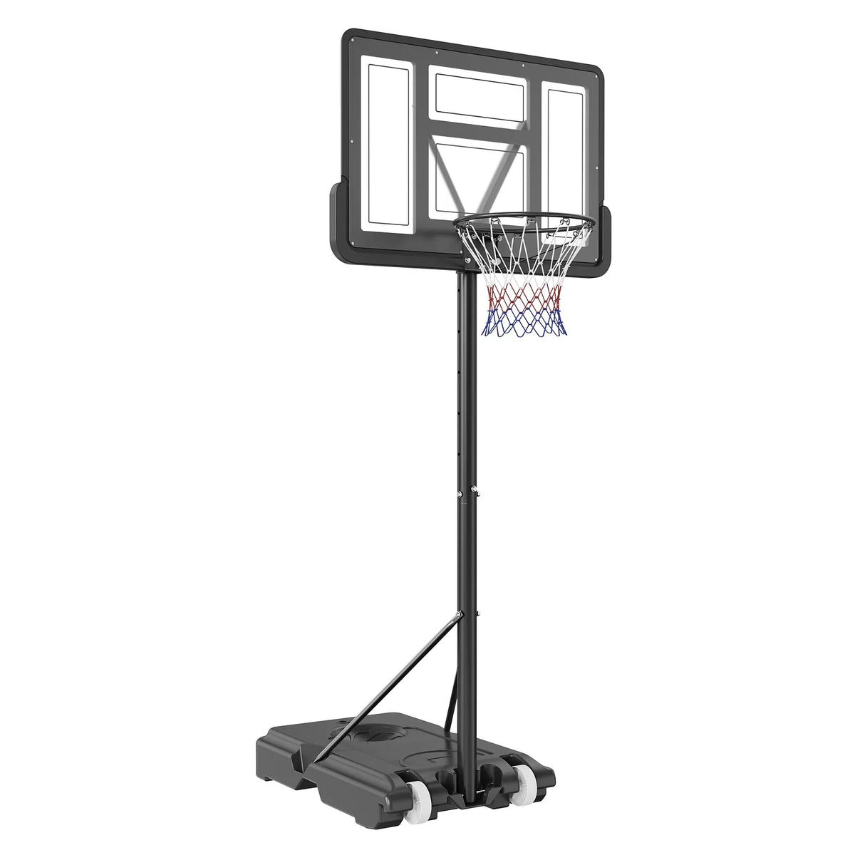 for 4-10ft Junior Outdoor Shatterproof Basketball System Wheels 44" SKYSHALO and Portable Backboard Height, Adjustable Indoor Youth Basketball w/ Hoop Hoop Teenagers Stand Goal
