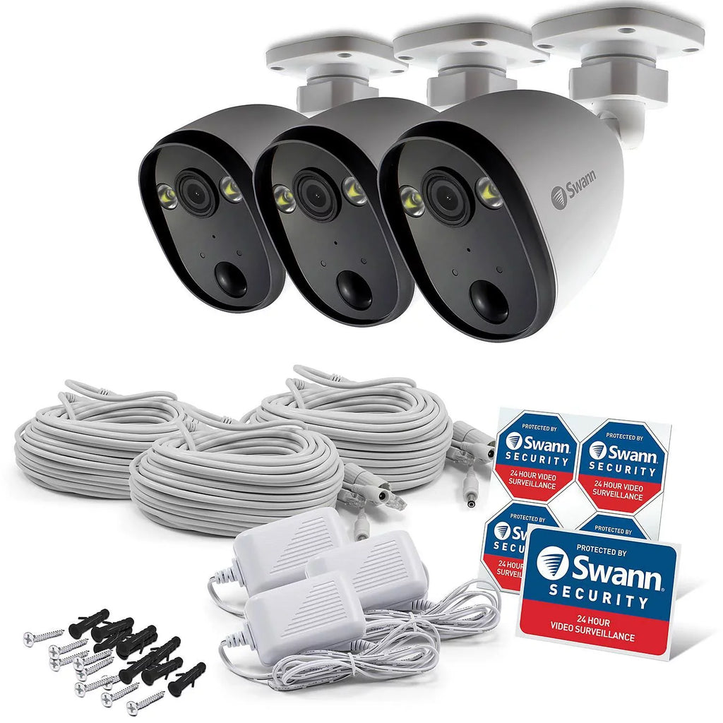 Camera Spotlight IP Digital Outdoor image Security - - 1080p 3 camera Pack still video WiFi