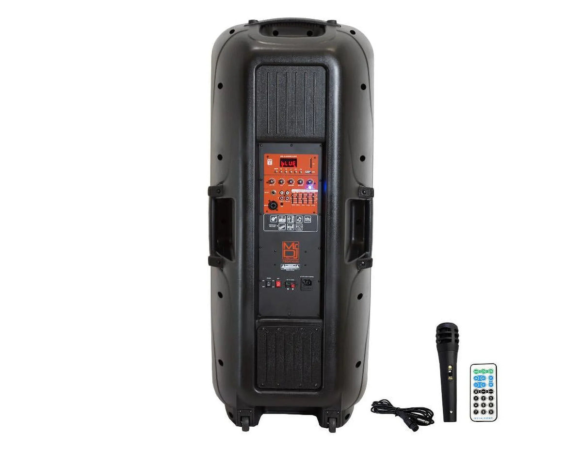 Dual Built-In 4000 Bluetooth Rechargeable Way Battery Watt Speaker Power Party Dj 3 PSBAT6200 15-Inch Mr Max with &
