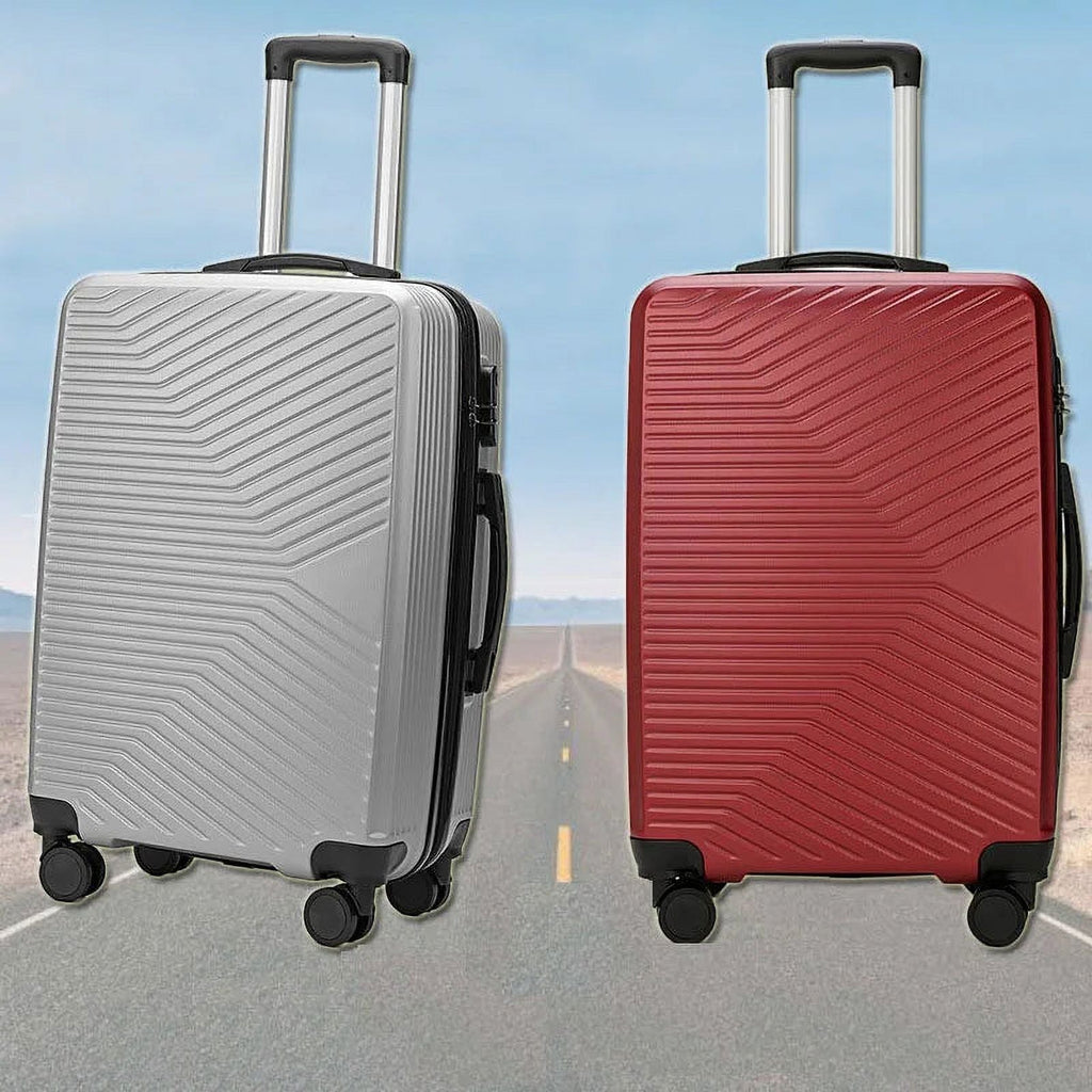 Wheels Boarding Shipping 24 With Case Travel Suitcase Zipper Cabin Carry-on Free Inch Bag Luggage Valise 20" Rolling Trolley
