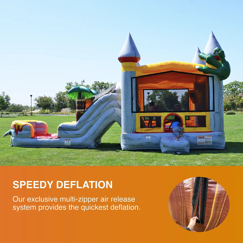 House Slide T-Rex Grade Bounce Water Commercial and for and JumpOrange (with Pool Blower), Adults Kids