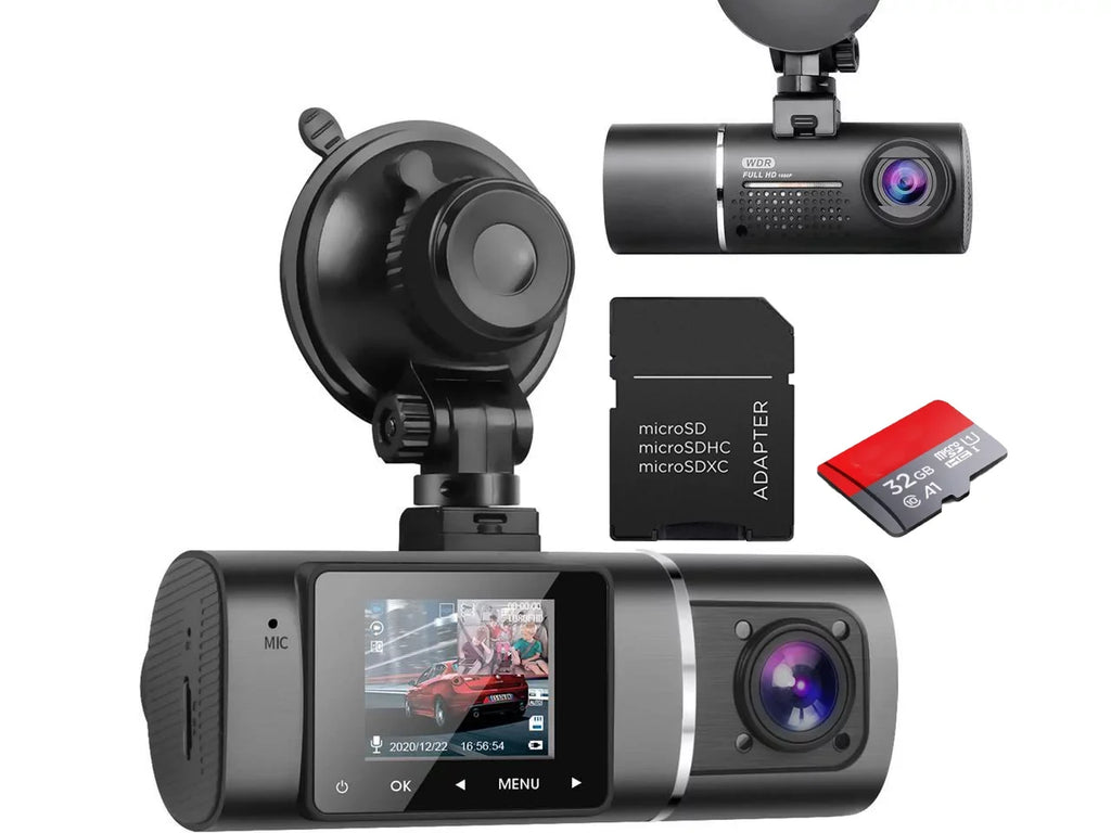 Cam Dual Night G-Sensor Inside Camera Taxi Kit FHD Recording WDR Recorder Driving Car Front Vision with Hardwire Included Cabin Rideshare 1080p+1080p Loop Dash Infrared for
