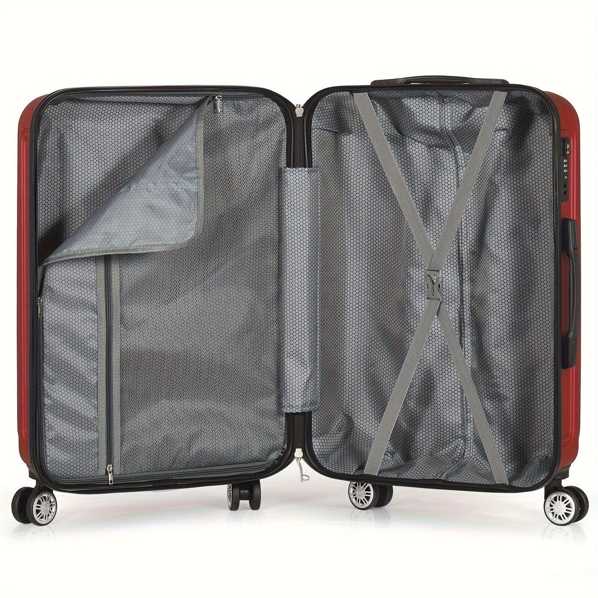 Trip, Travel With Spinner Wheels Cases Shell Hard For Outdoor Luggage Red Minimalist