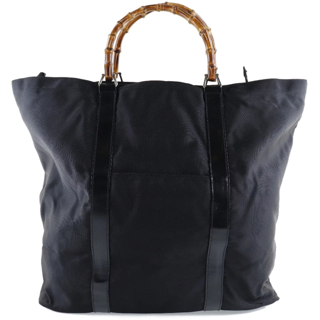 Leather 002-2058-0412-5 Canvas Bamboo Pre-Owned Gucci Unisex x GUCCI Bag Nylon (Fair) Tote