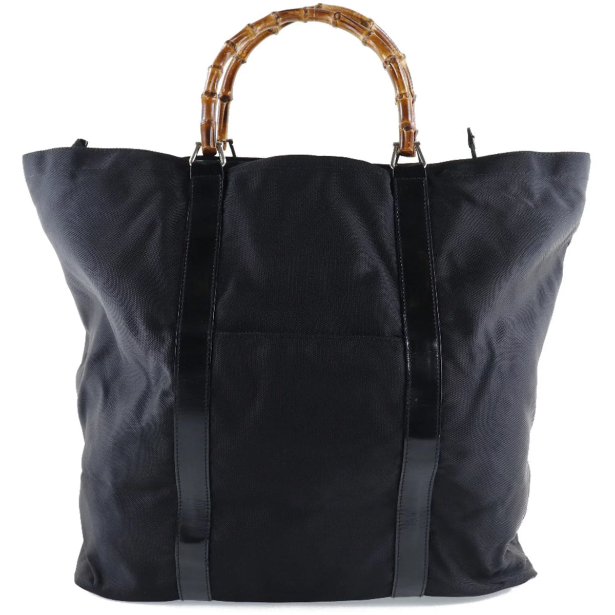 Leather 002-2058-0412-5 Canvas Bamboo Pre-Owned Gucci Unisex x GUCCI Bag Nylon (Fair) Tote
