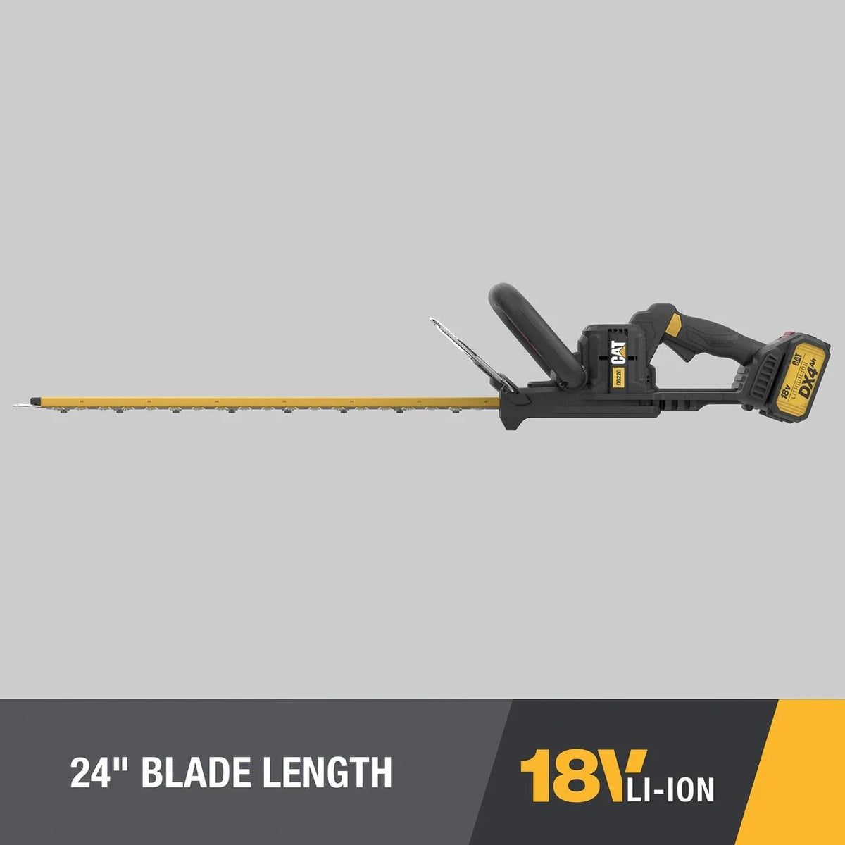 24" DG220 Trimmer Cordless Cat® Brushless Caterpillar Battery with 18V Hedge