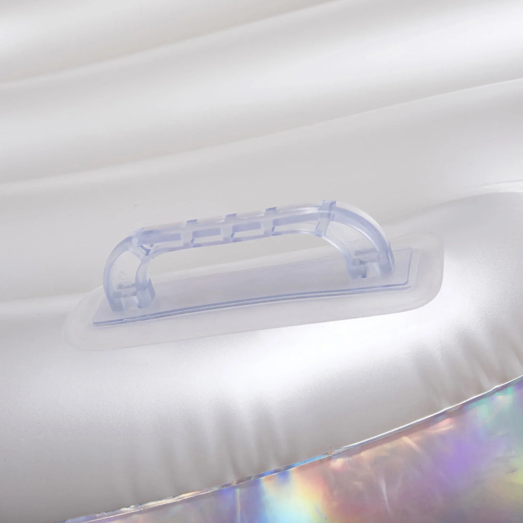 Water & & Pool Pearl Toy, Capacity - 58.5x55x40", Pearlized Water Lounge Funsicle: Float, 220 Inflatable lb Design, Holographic Princess