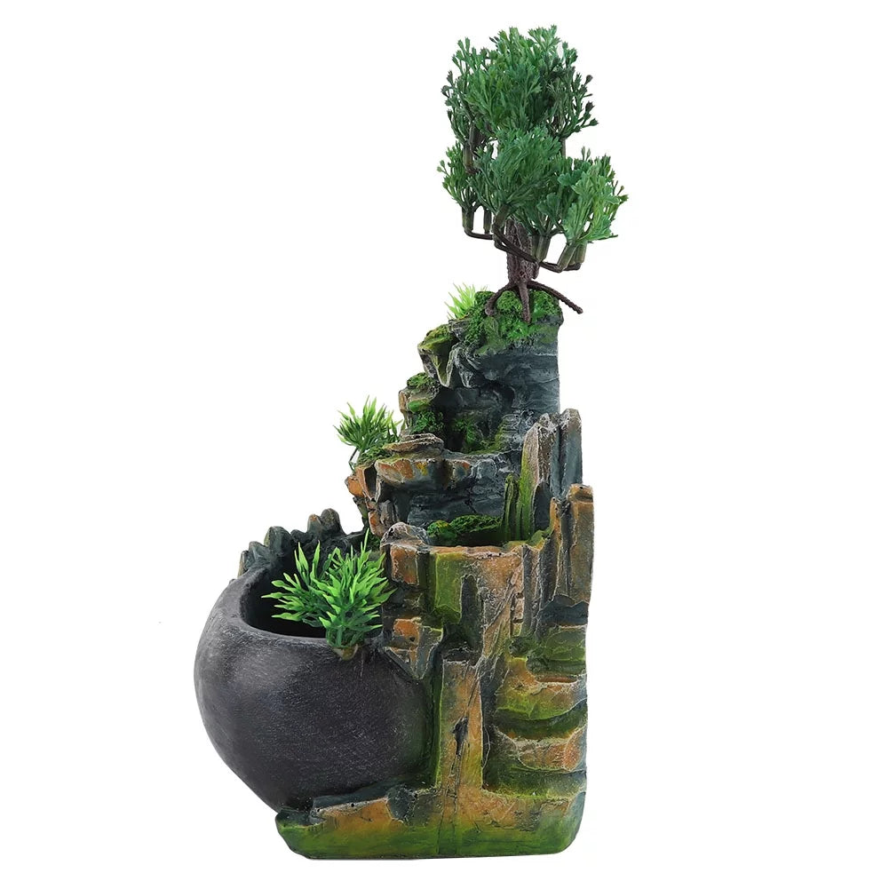 Waterfall Fountain 220V Desktop EU Zen Mini Waterfall Meditation Plug