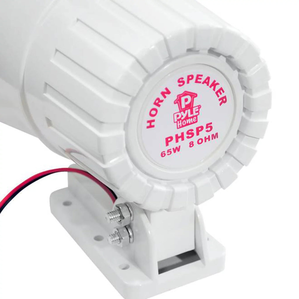 Pack) Indoor Horn Outdoor Watts and 8" (4 Pyle White 8 PA 65 Speaker, Ohms