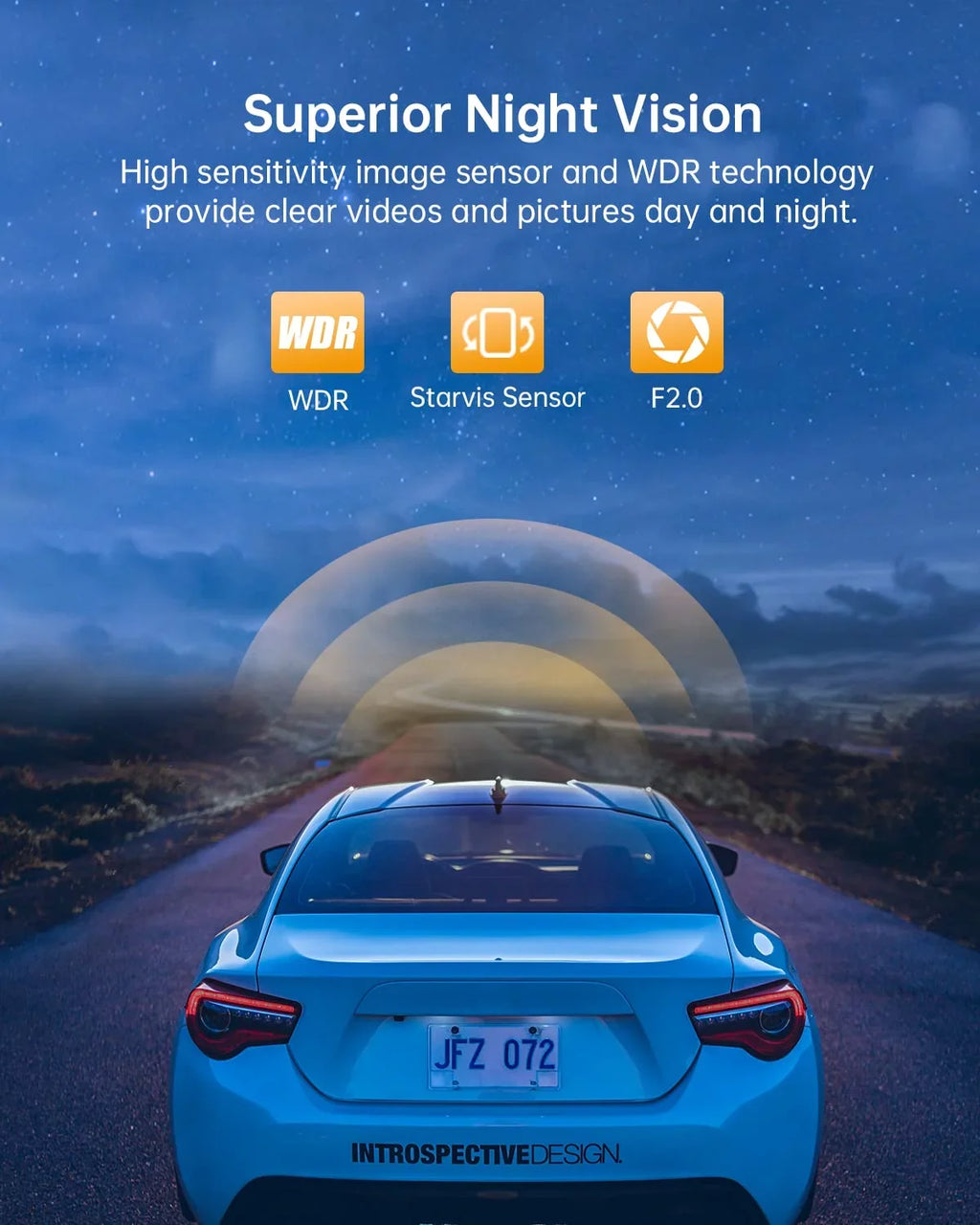 Car Parking Night Dashboard Built Camera IPS Loop GPS Smanic WiFi Mode, Angle, Front, Recorder Screen, Dash for 4k Cam Recording Dash 170° WDR,24H Cars Wide Vision, with 3.16”