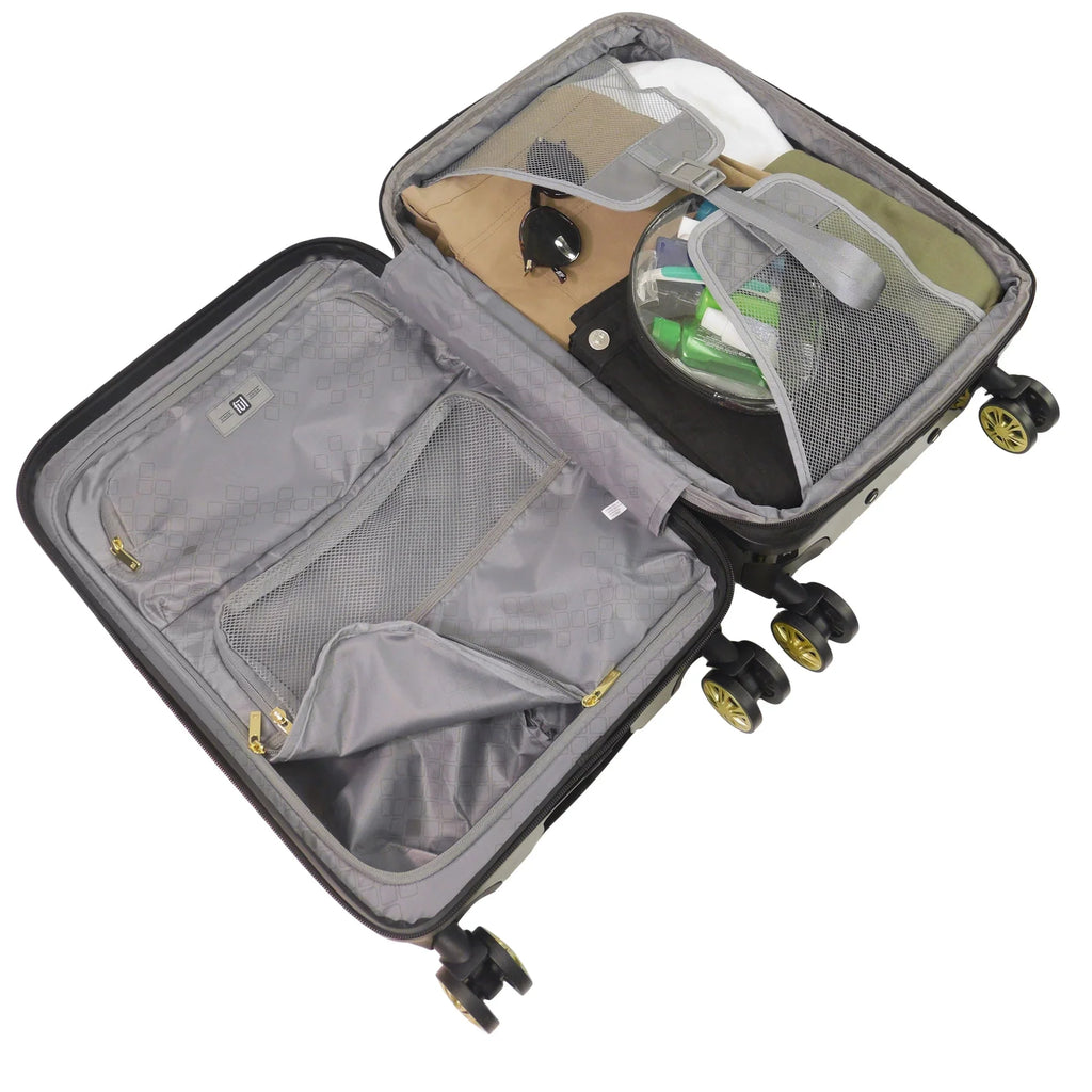 Wheels, Piece Spinner 3 Rolling 22, Suitcase Inch, with 31 Set Luggage, Grove 27, and Hardshell