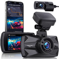 Recording for 3" G-Sensor, Monitor, Angle Cars, Vision, 24H 157°Wide Dash WiFi GPS, HDR Built-in Front Loop Rear, Dash Parking IPS and Camera Dual YEECORE Screen, Night Real Cam, 4K+1080P