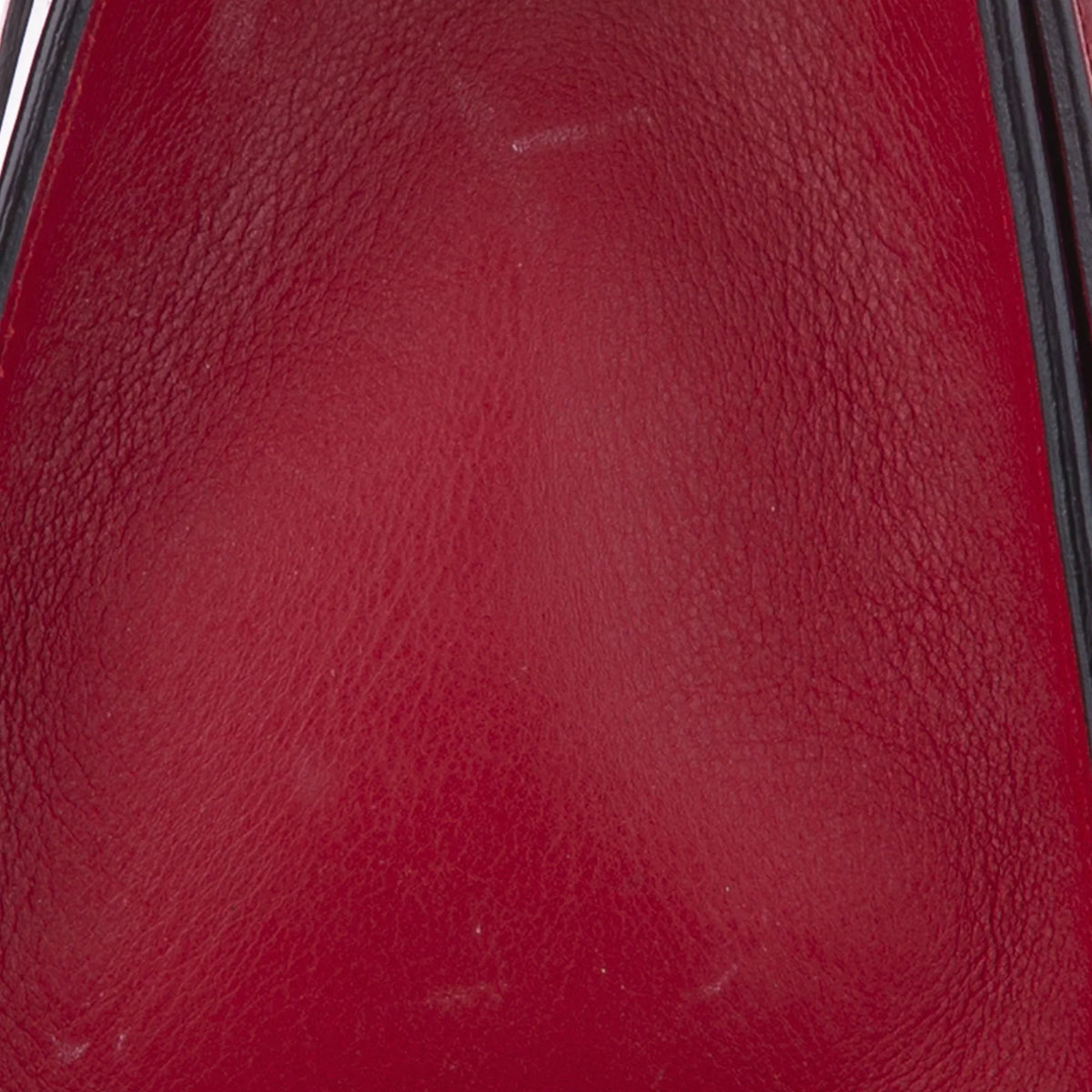Bag Leather Red Calf (Good) Small Pre-Owned Padlock Women Crossbody Gucci