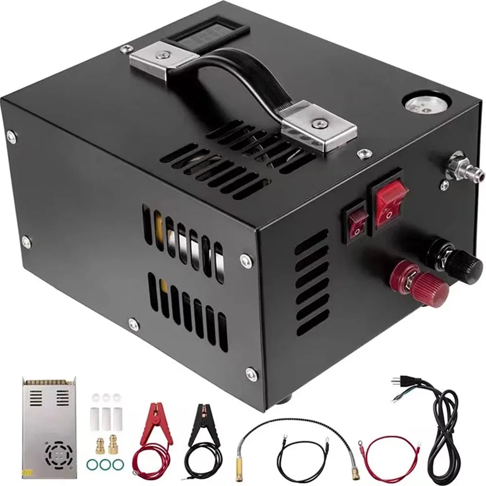 Pressure Portable Intelligent Barometer with Air 4500PSI Transformer Compressor Automatic Lixada Electric High Shutdown Pump