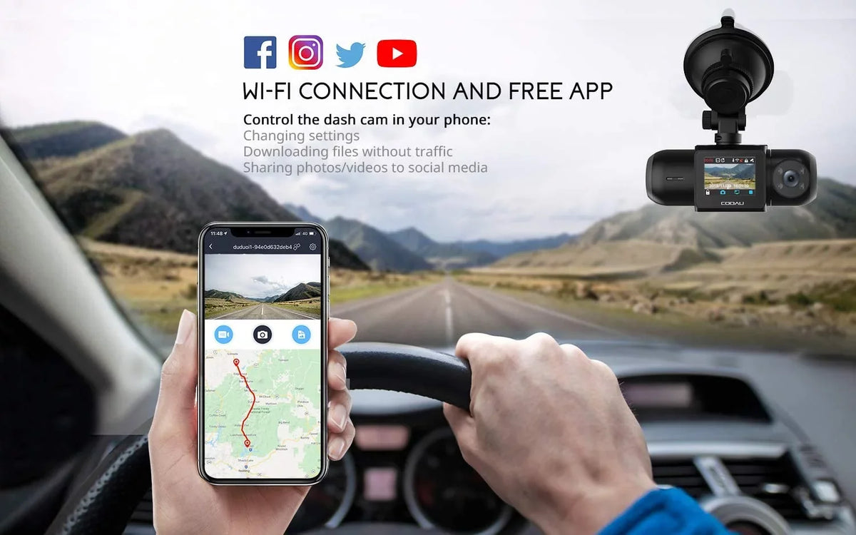 4 1080P Recording Dual Supercapacitor, Infrared Car Recorder (D30) GPS Camera Vision, Cam, and Sony Front Wi-Fi Inside Night Dash Loop Parking LEDsG-Sensor, Built-in Uber with Sensor, Mode, FHD IR