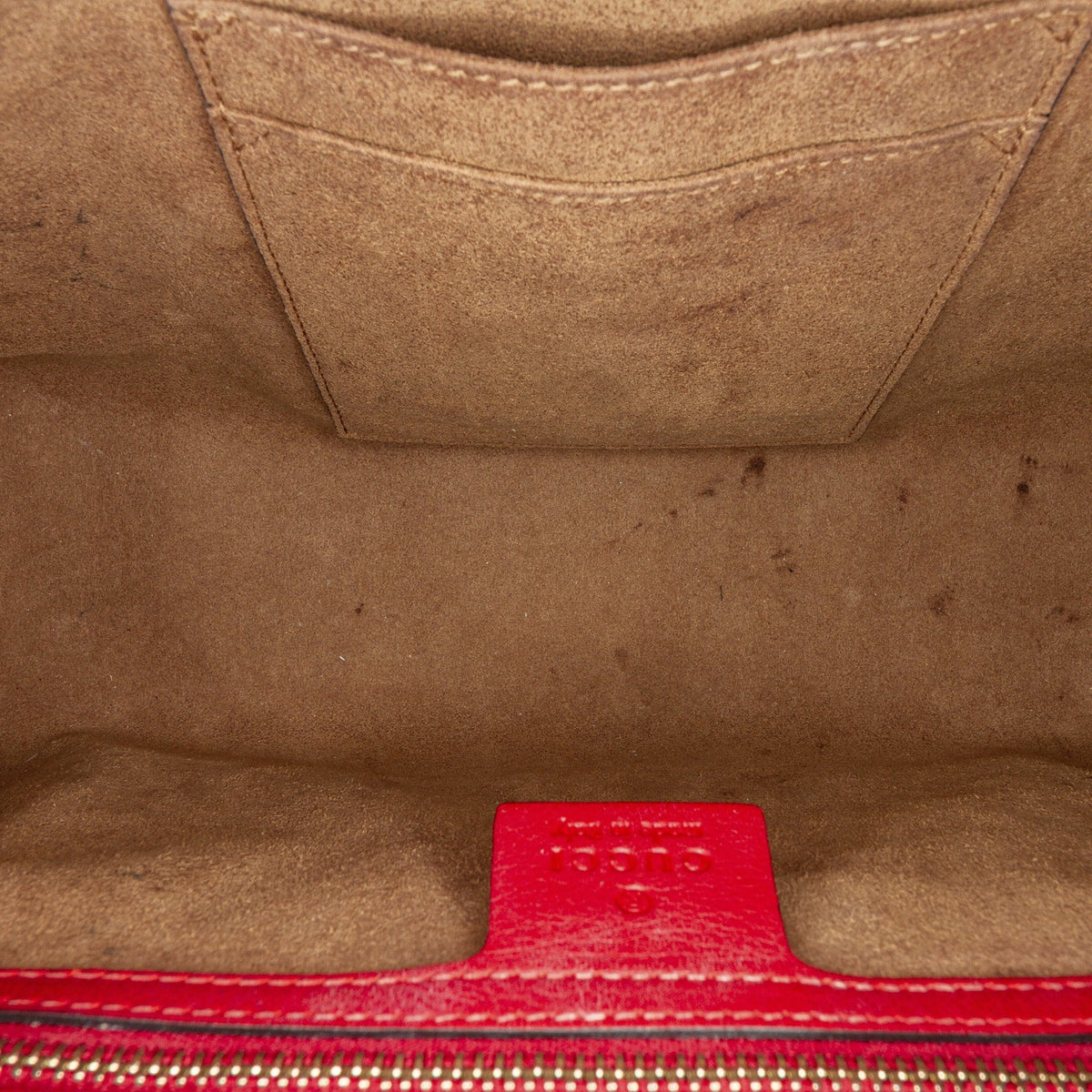 Bag Leather Red Calf (Good) Small Pre-Owned Padlock Women Crossbody Gucci