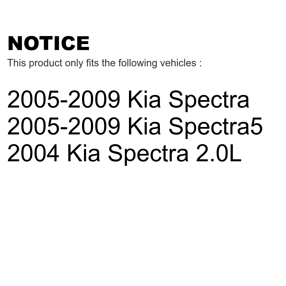 Brake Coated Ceramic Spectra Spectra5 And Rotors Rear Disc KGC-101626 Kit Kia - Pads For Auto Transit