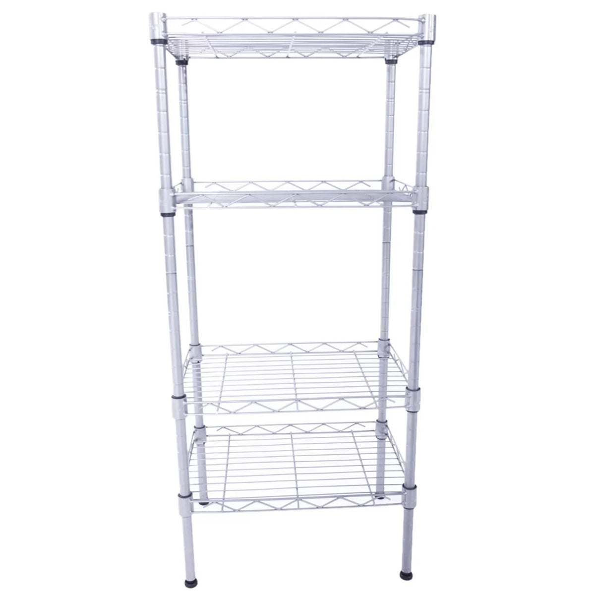 Unit for Organization Shelving Adjustable Kitchen 9.84 Closet Rack 31.5H) (Silver, CAIHONG 13.77L Bathroom Storage Perfect Organizer Wx Laundry Metal Pantry x Wire 4-Tier